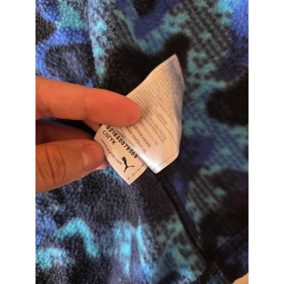 PUMA Kids Full Zip Fleece Jacket Blue Camo Patterned‎ 2t - Picture 7 of 7